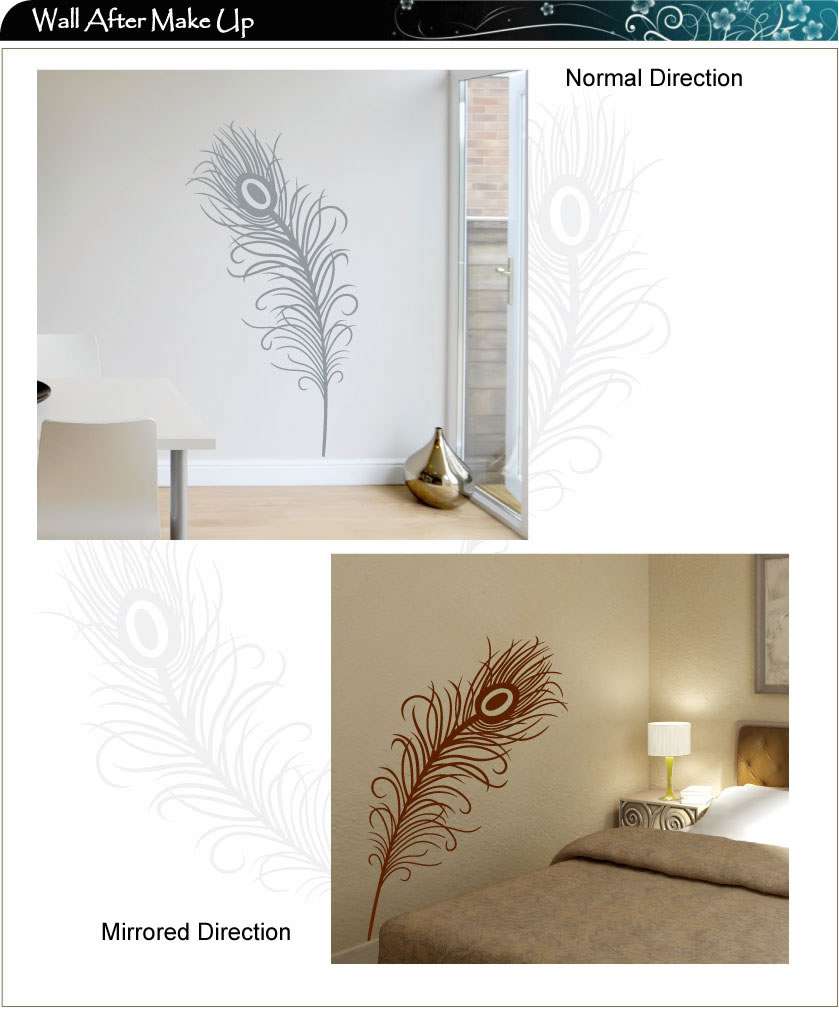 Peacock Feather Vinyl Art Wall Stickers / Wall Decals  